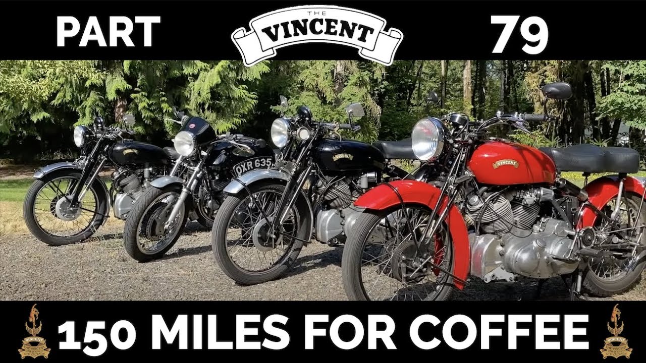 Restoration of 1951 Vincent Rapide - Part 79 - 4 Vincent motorcycle ride