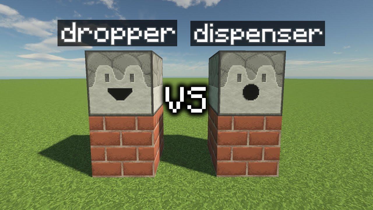 Dropper vs dispenser in minecraft