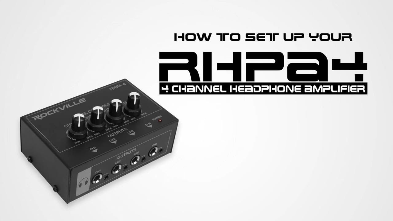 How to Set Up your Rockville RHPA4 4 Channel Professional Headphone Amplifier Stereo and Mono Amp