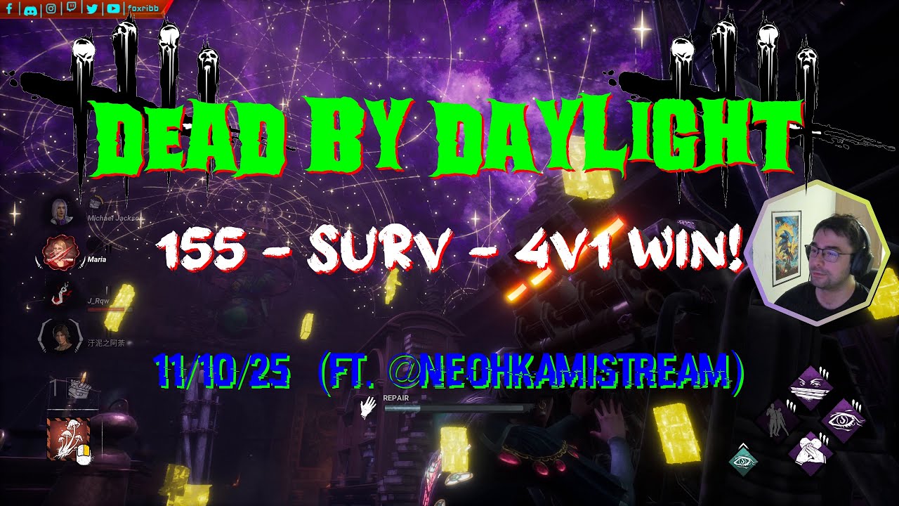 Dead By Daylight - 155 [4K] - Surv - 4V1 Win! - 11/10/25 (ft. @NeohkamiSTREAM)