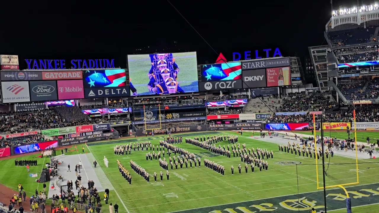 Notre Dame Band National Anthem, Fanfare Before Army Game at Yankee Stadium