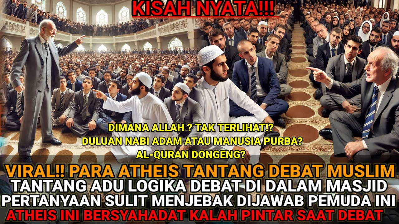 VIRAL!! PARA ATHEIS SOMBONG TANTANG DEBAT ISLAM ADU LOGIKA, PEMUDA CERDAS INI BUAT MEREKA MUALAF!!!