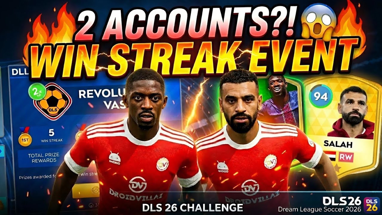 WIN STREAK EVENT ON 2 ACCOUNTS?! 😱🔥 DLS 26 CHALLENGE | Dream League Soccer 2026