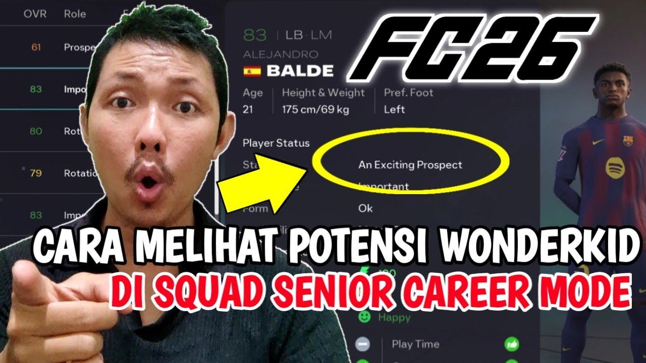 Cara melihat POTENSI PEMAIN MUDA di squad senior FC 26. Tutorial FC 26 | Ryu Go Gaming