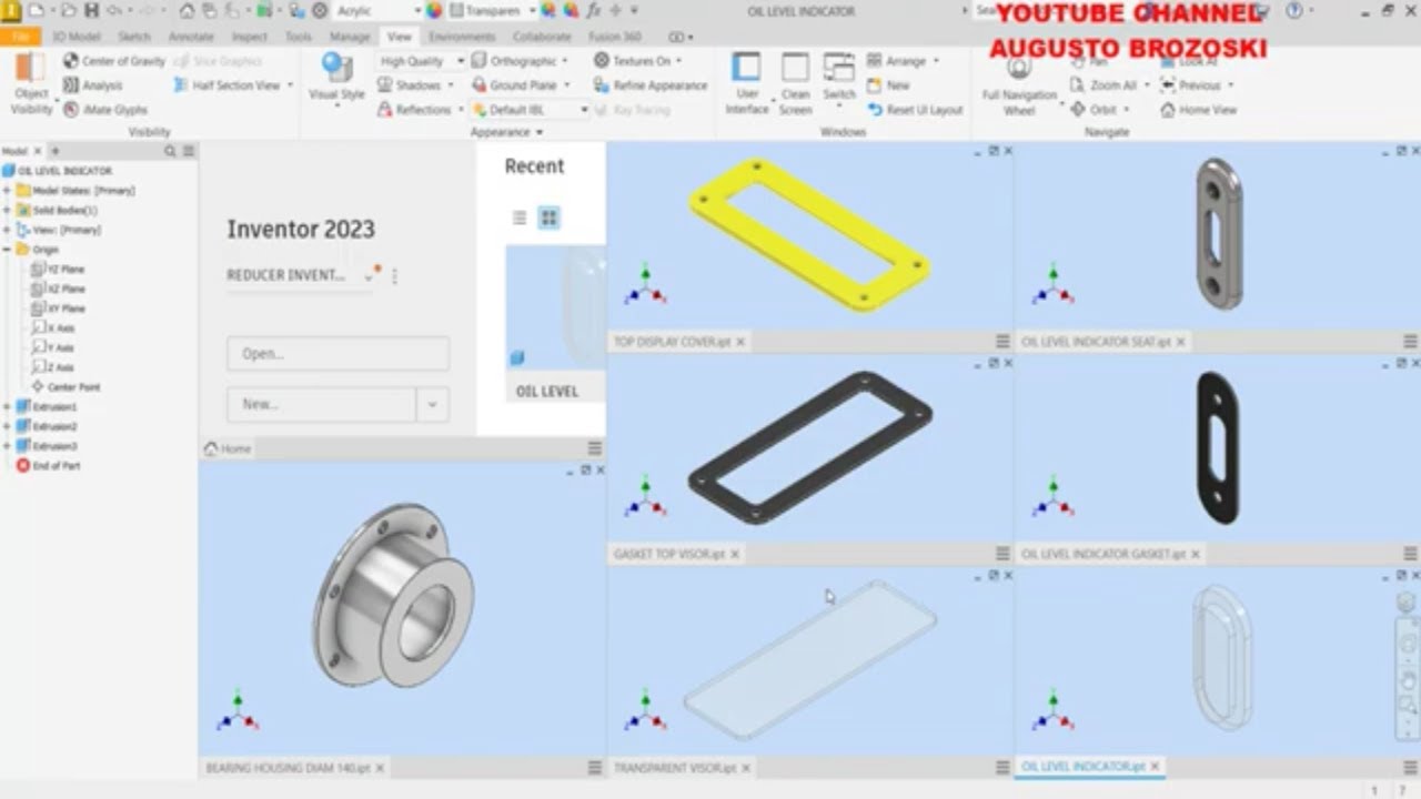 AUTODESK INVENTOR GEAR BOX VIDEO 8