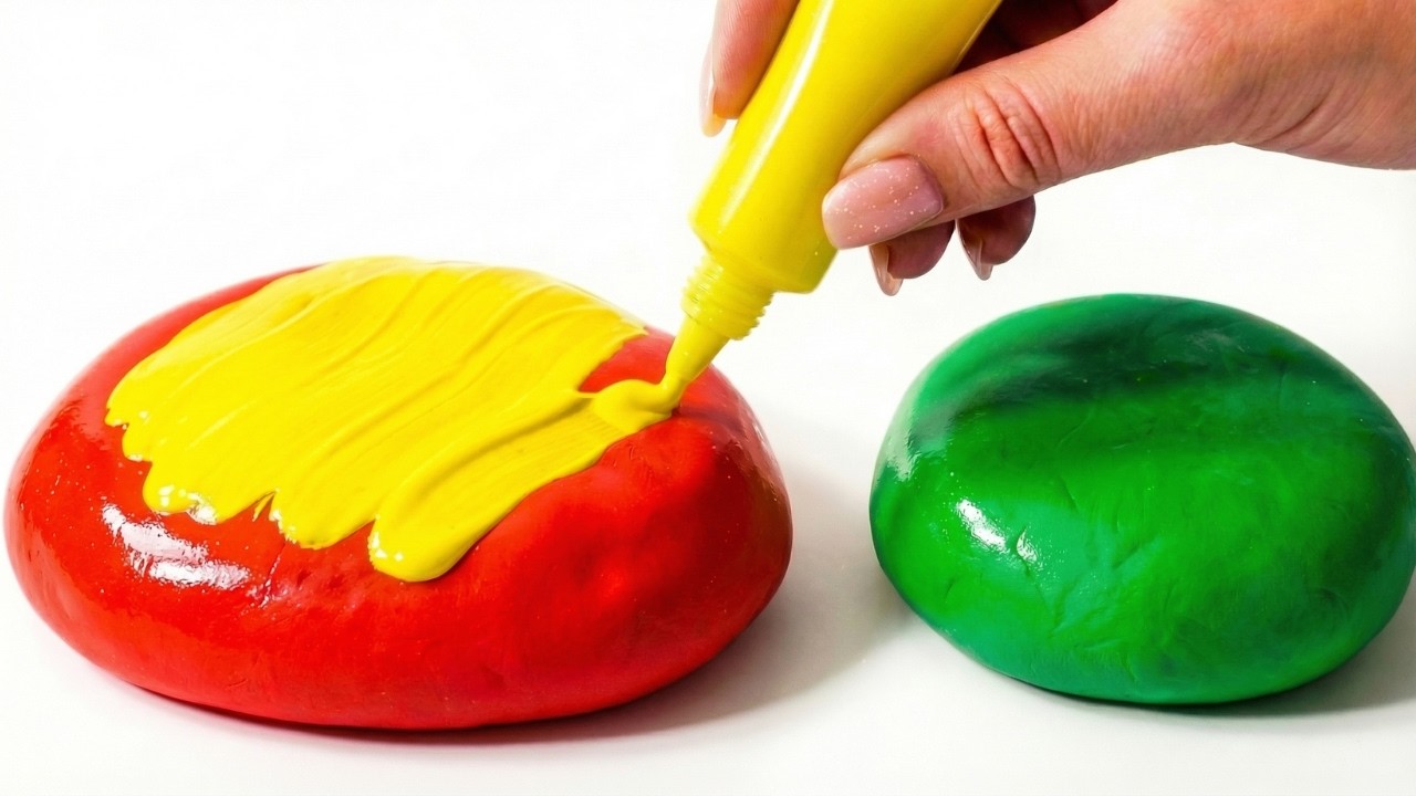 Acrylic Clay Mixing ASMR 🌈 Round Clay + 5 New Shades Revealed