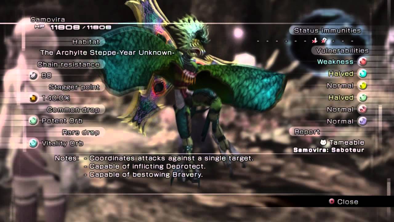 Final Fantasy XIII-2 Monsters: Complete Bestiary - Feral Creatures 2 (Demon,Stalker,Armadillion)