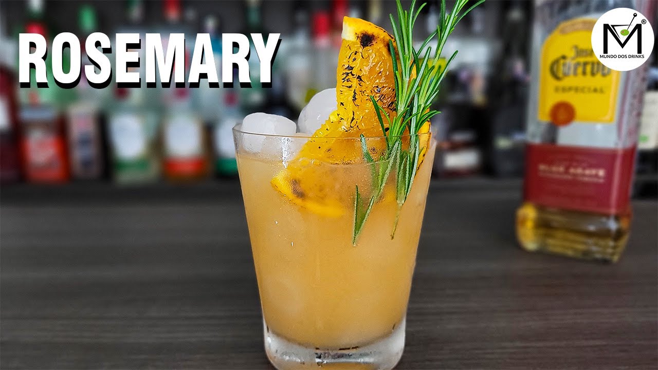 DRINK COM CAMPARI, TEQUILA E LARANJA - ROSEMARY!🍹🍹
