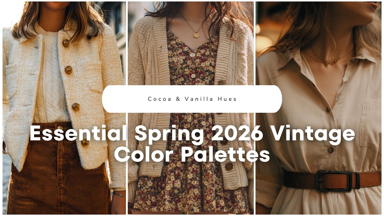 Cocoa & Vanilla Hues ☕ Essential Spring 2026 Vintage Color Palettes
