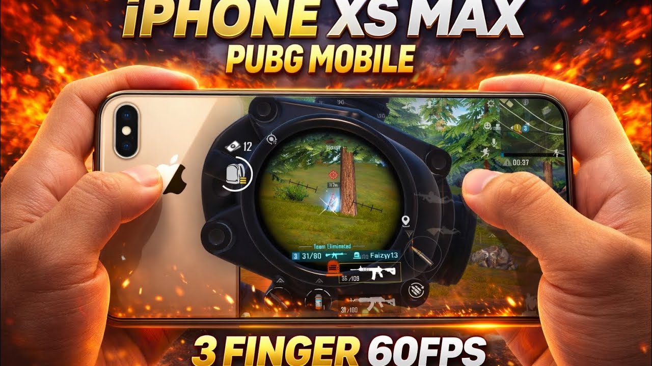 IPHONE XS’MAX PUBG 3Finger 60FPS 