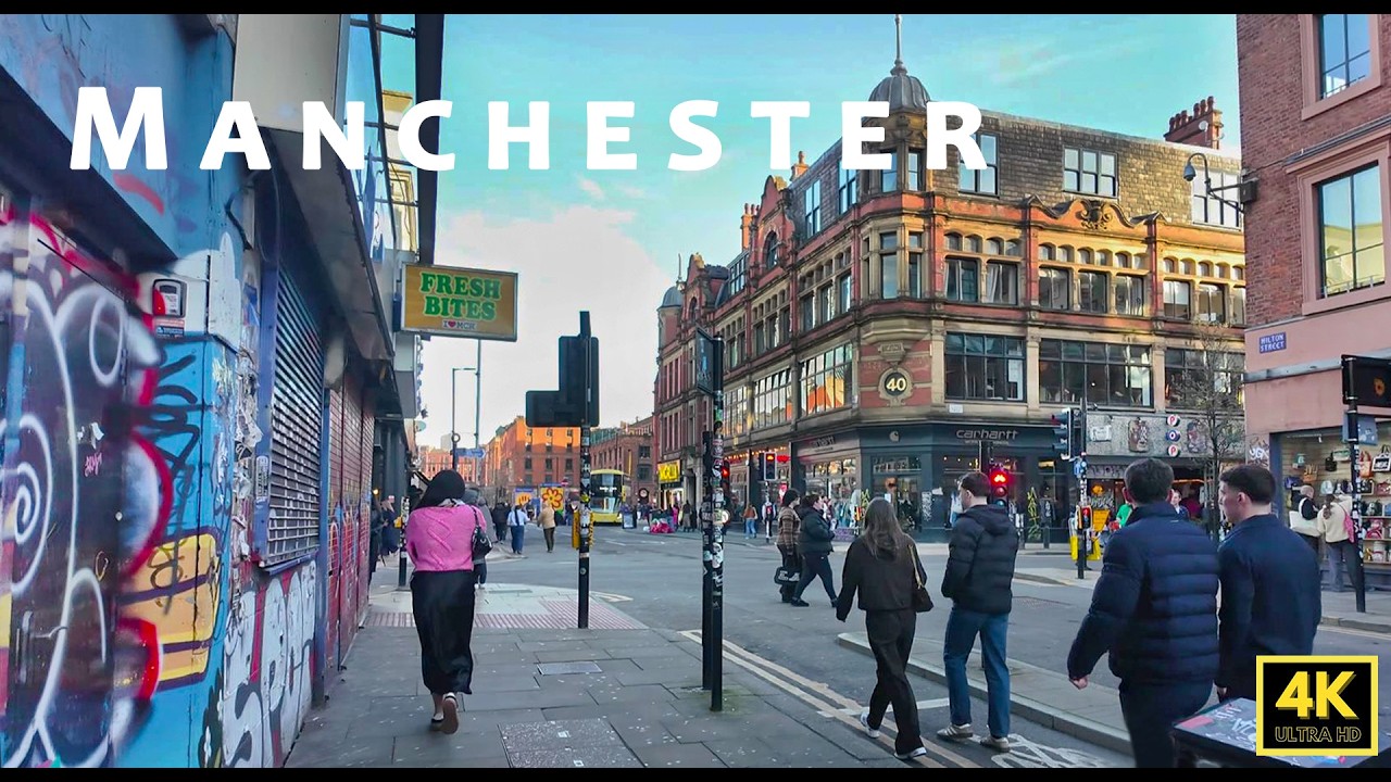 🇬🇧 Walking in Manchester from King Street via Market Street to Northern Quarter