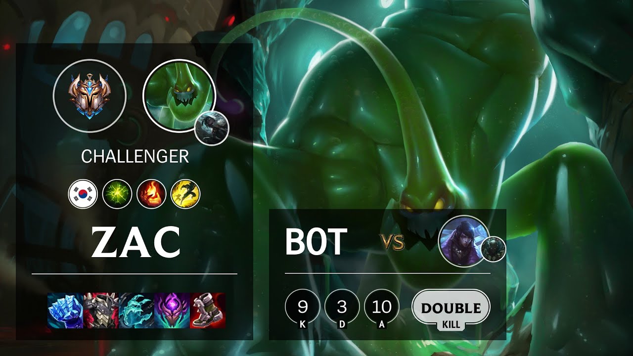 Zac Bot vs Aphelios - KR Challenger Patch 11.22