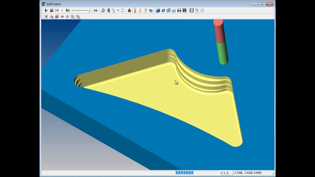 SURFCAM Tutorial - 3-Axis: Z-Rough - Multi-Tool Rest Roughing (New in SURFCAM 6)