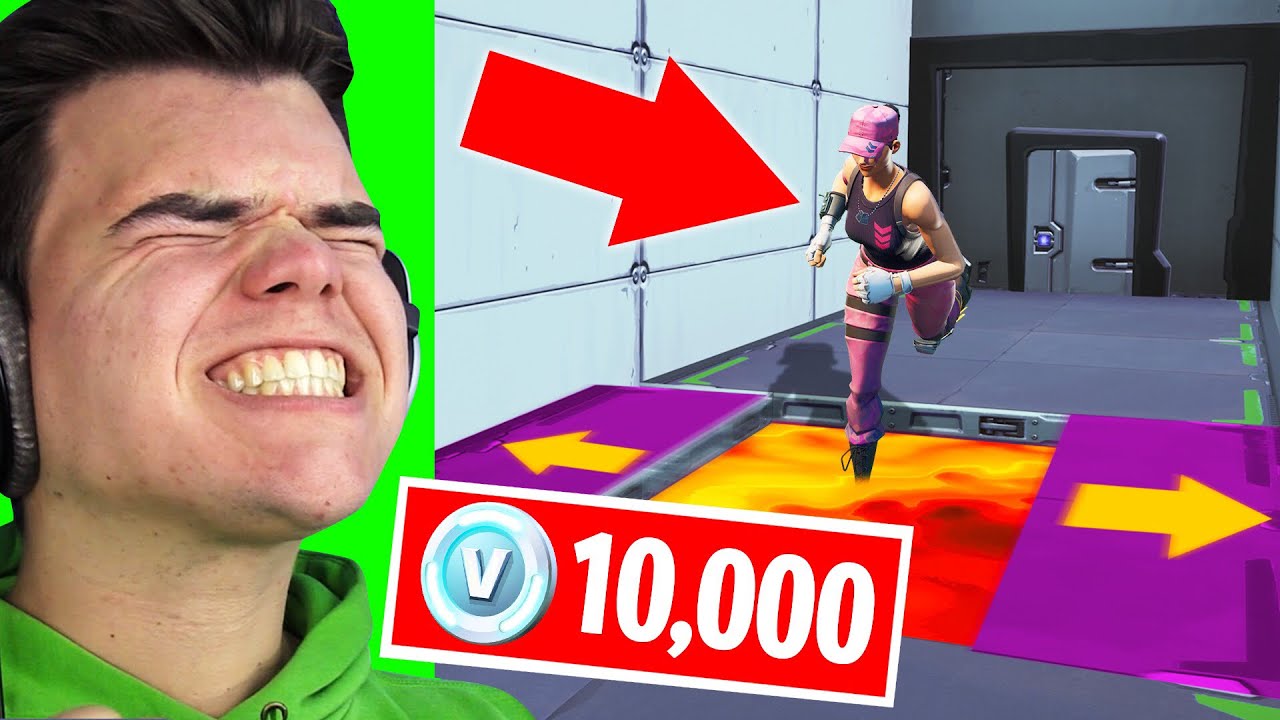 FINISH This DEATHRUN To WIN 10,000 V-Bucks! (Fortnite Challenge)