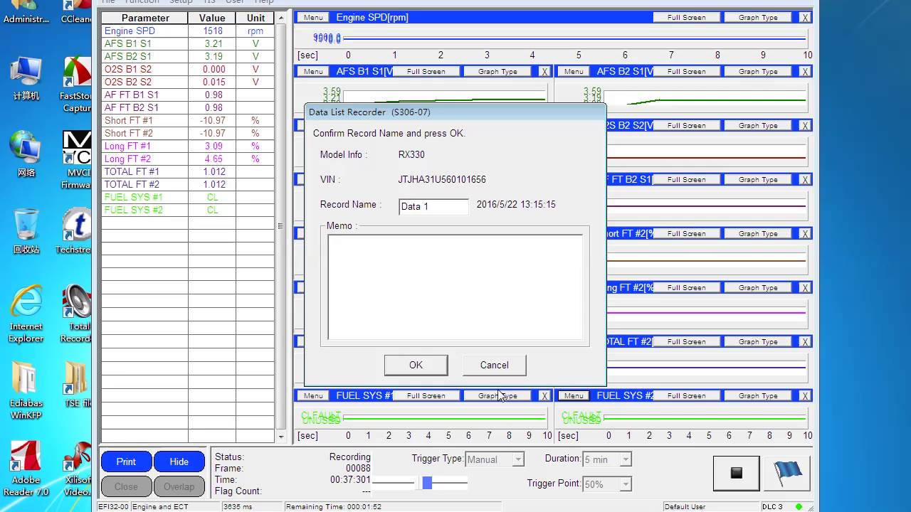 TIS Techstream test demo with MINI VCI