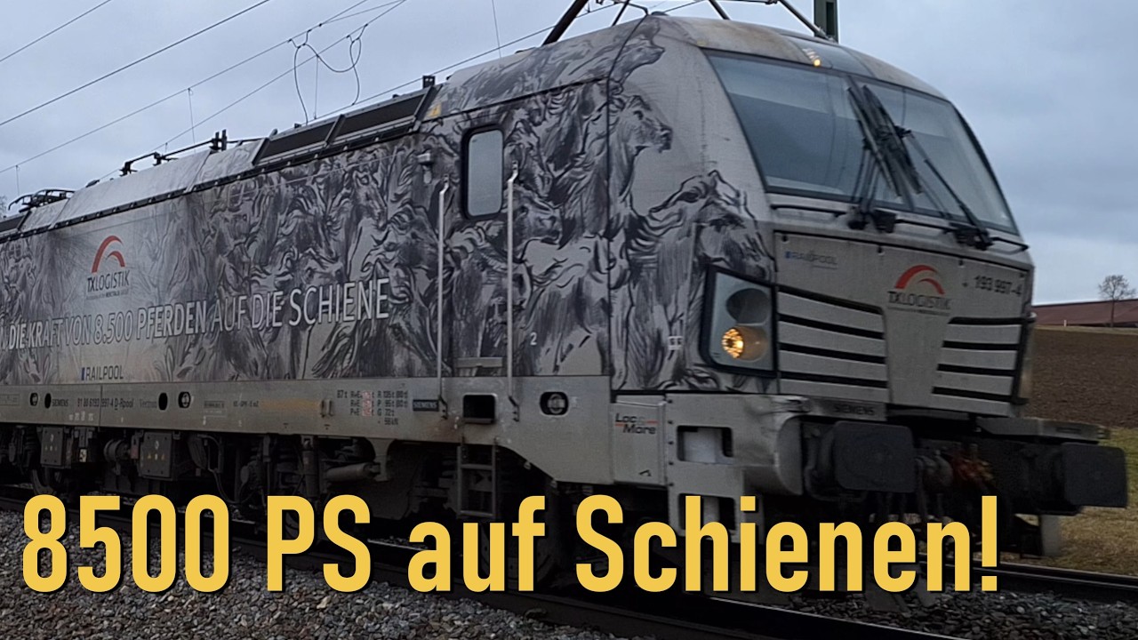 Vectron-Action bei Wörnitzstein | ICE T & Güterverkehr in 4K
