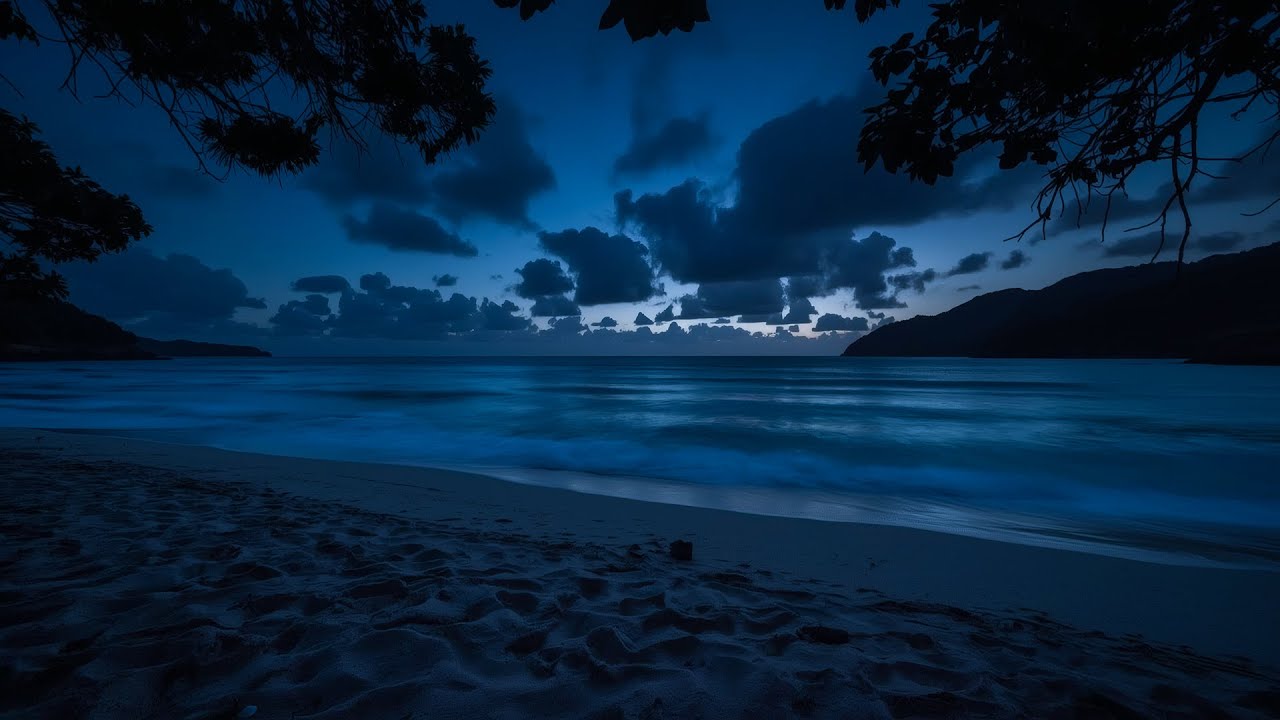 Rolling Ocean Waves for Deep Sleep 🌙 Dark Screen Ambience | Calm Sounds for Sleeping