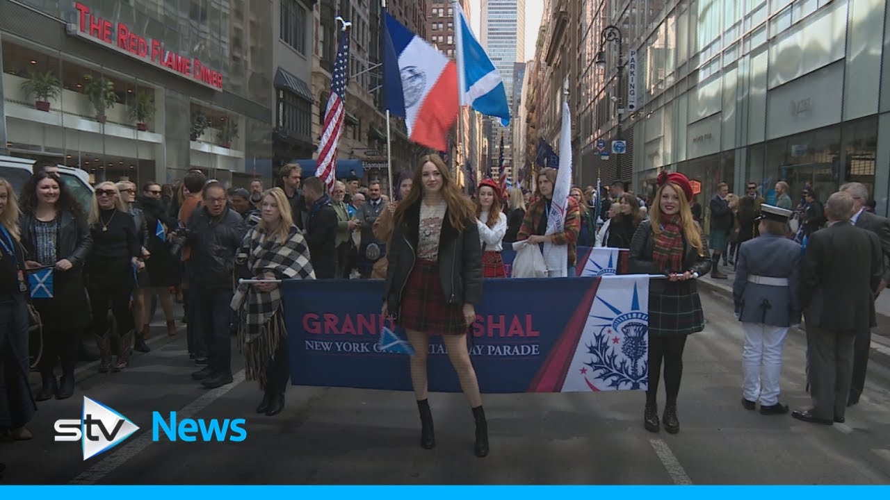 Karen Gillan leads New York's annual Tartan Day Parade