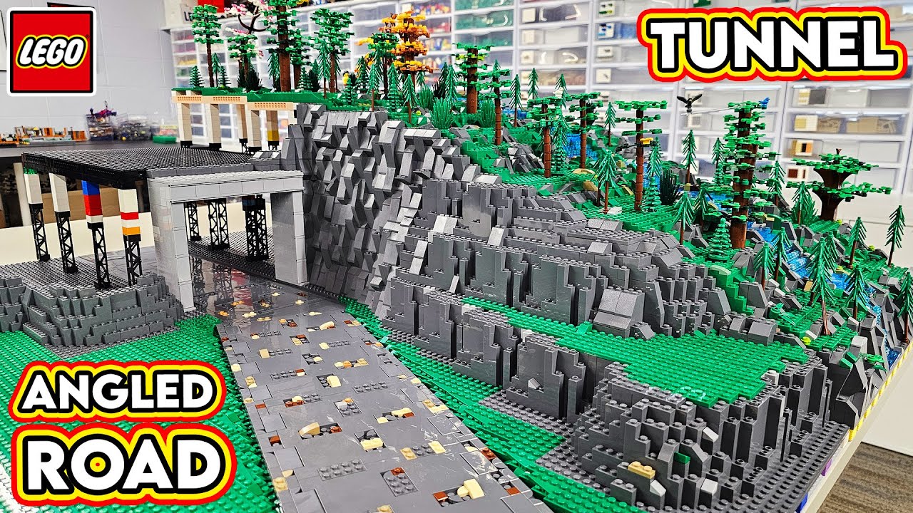 LEGO City Tunnel Connection, Angled Road, & Mountain Ridge