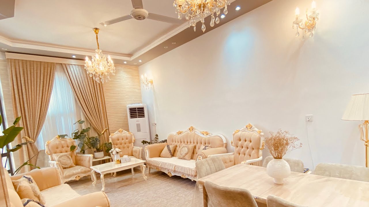 اهلا بالاجواء الشتوية❄️الفرش الشتوي لغرفة الضيوف🏠 تنظيف التخم🛋️