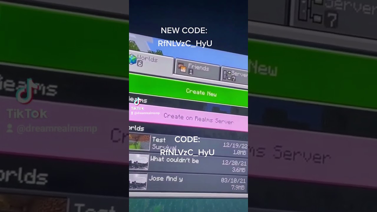 Minecraft Realm NEW CODE: qd6Fi7dsB2E #minecraft #realm #realms #minecraftrealm #survival