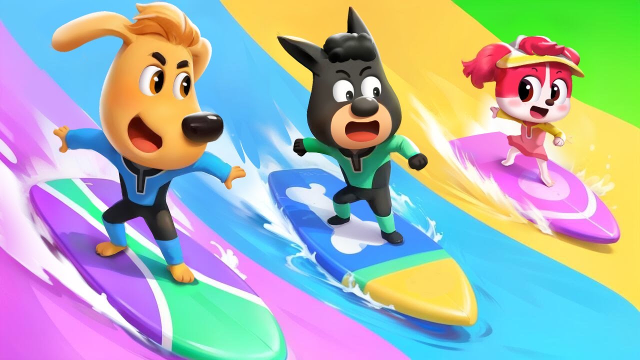 Ombaknya Tinggi, Bersiap Berselancar!🌊| Animasi Lucu | Kartun Anak-anak | Kepala Polisi Labrador