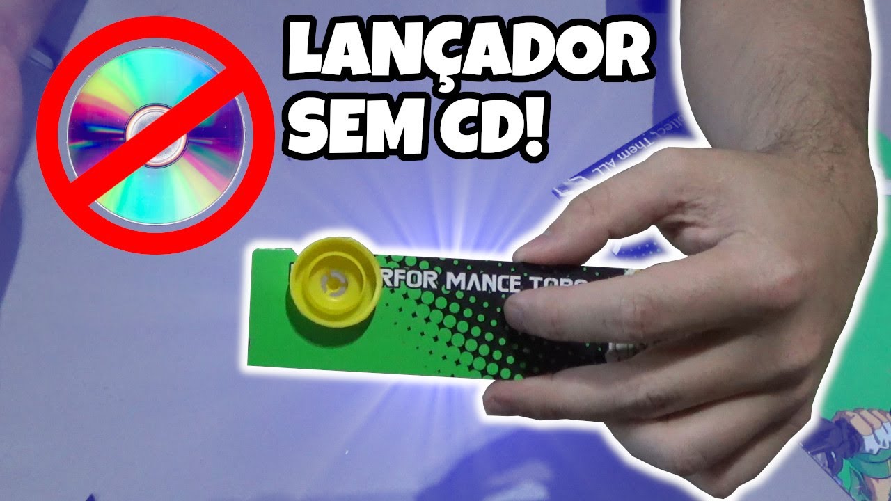 COMO FAZER LANÇADOR DE BEYBLADE CASEIRA SEM USAR CD OU DVD