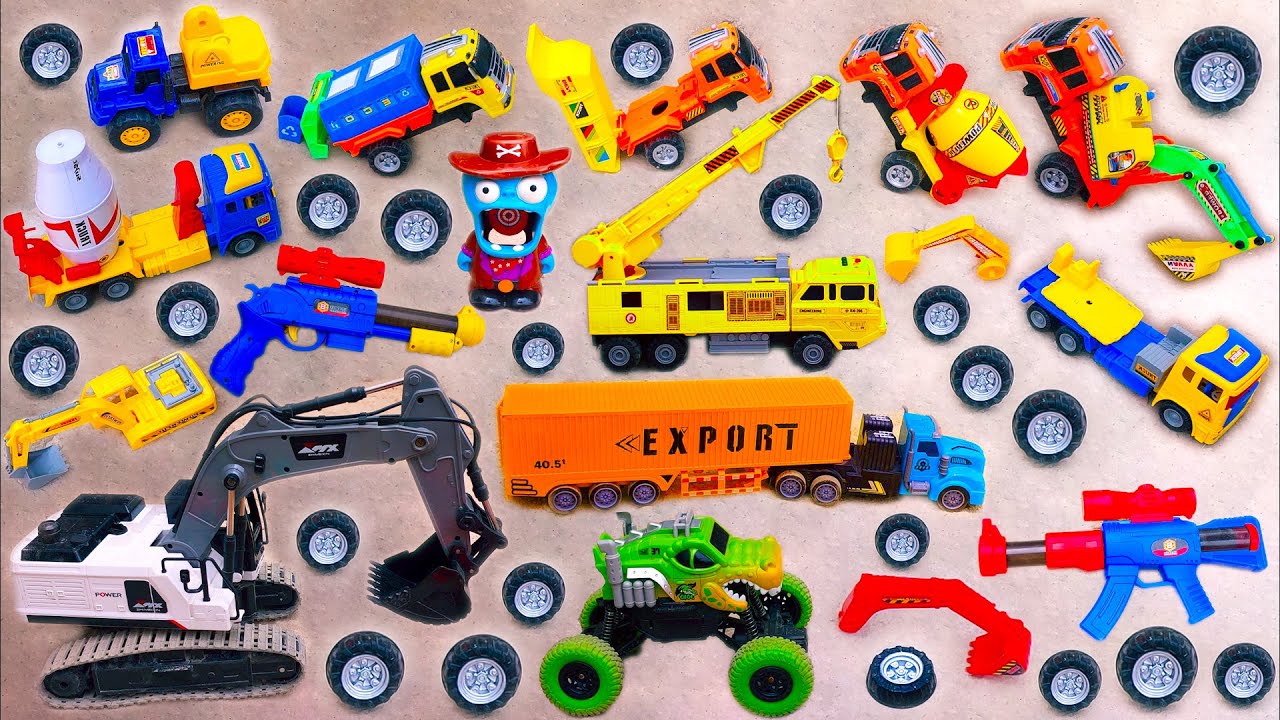 Xe Cẩu Múc Cát Điều Khiển , Xe Cần Cẩu , Máy Xúc , Xe Container , Xe Tải , Ô Tô Đồ Chơi Trộn Bê Tông