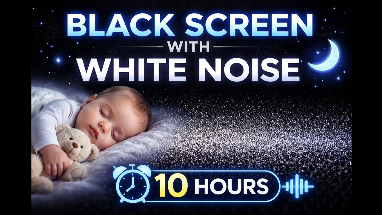 10 hours of black screen white noise for baby sleep, deep sleep, relaxation, and insomnia relief.