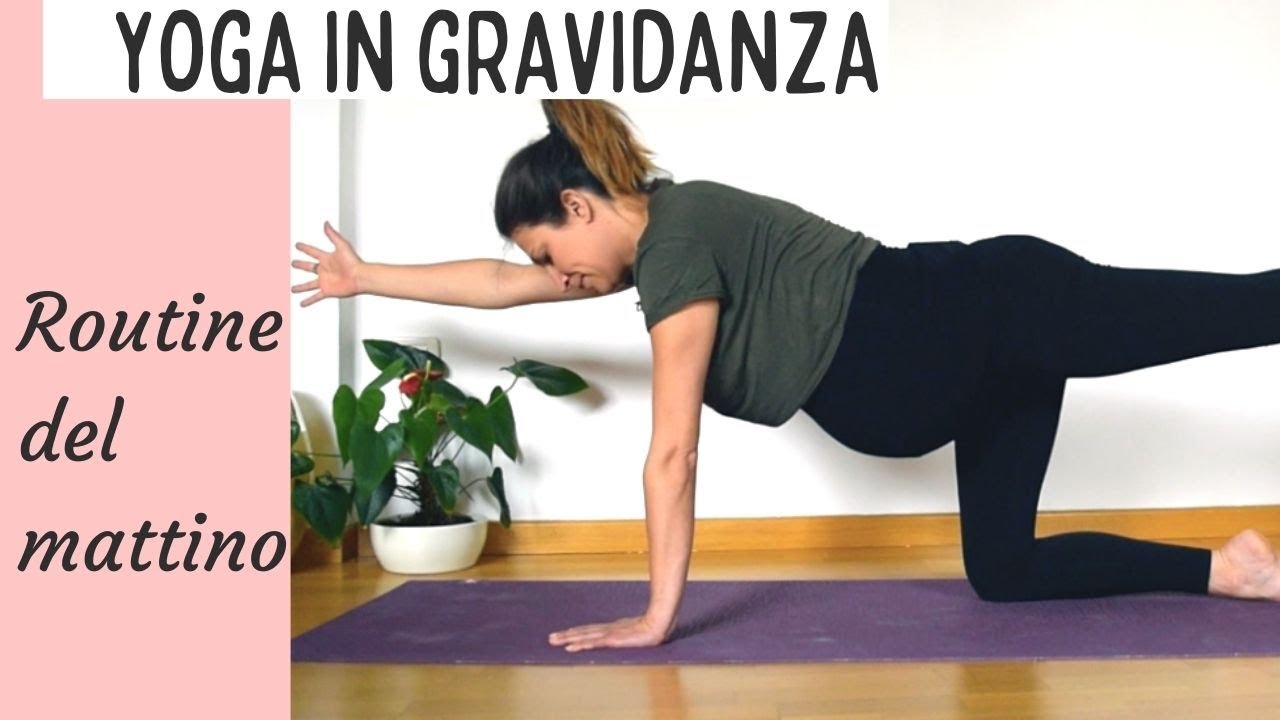 yoga in gravidanza, sequenza completa del mattino
