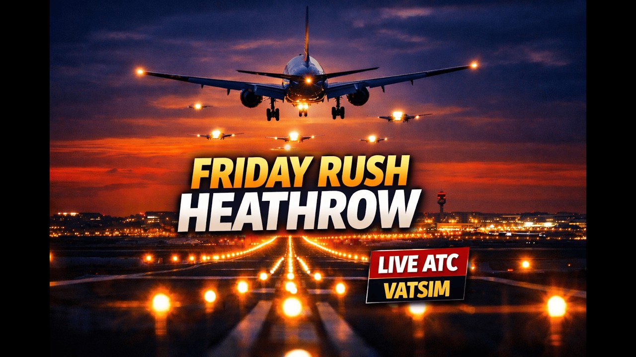 EGLL Friday Evening Rush | Real VATSIM ATC Traffic at London Heathrow ✈️