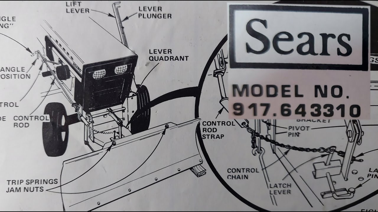 SEARS Dozer Blade Accessory for SS/16 Garden Tractor