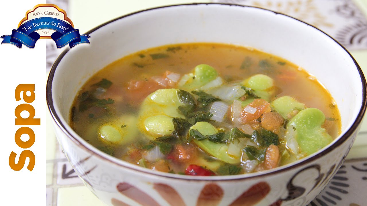 Sopa de haba verde ✔✔ Las Recetas de Rosy ✔✔
