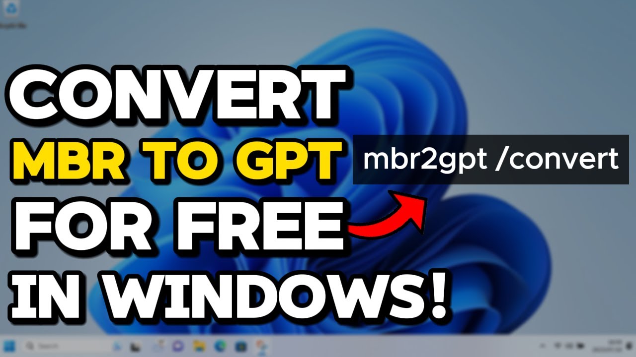 How to Convert MBR to GPT Without Losing Data for FREE! (Tutorial)