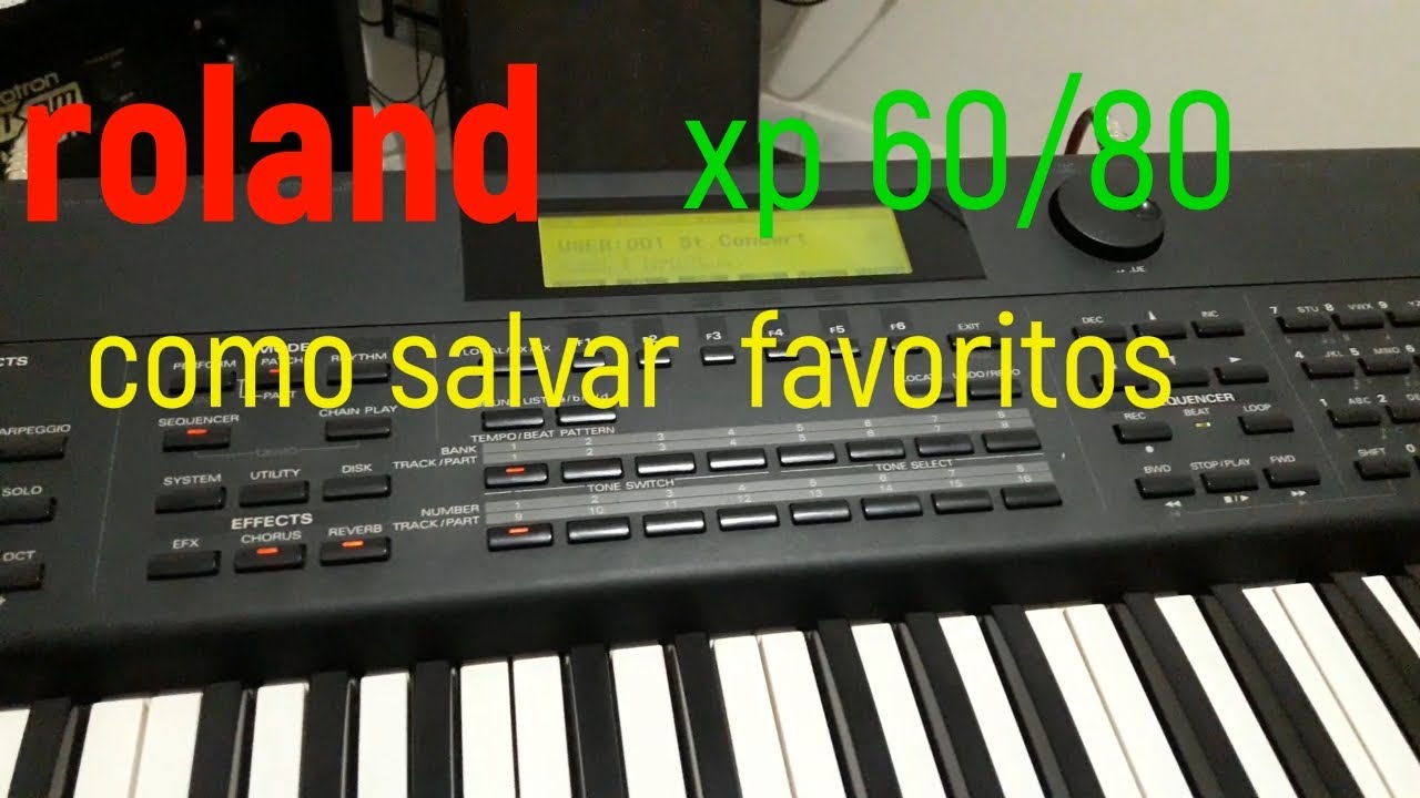 ROLAND-XP 60/80 COMO SALVAR TIMBRES NO BANCO USER #roland #rolandxp #rolanxp80 #rolandxp60