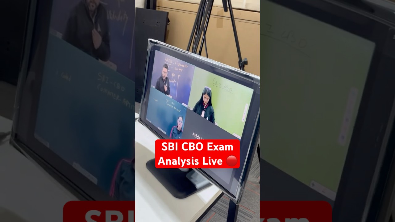 SBI CBO Exam Analysis Live 🔴