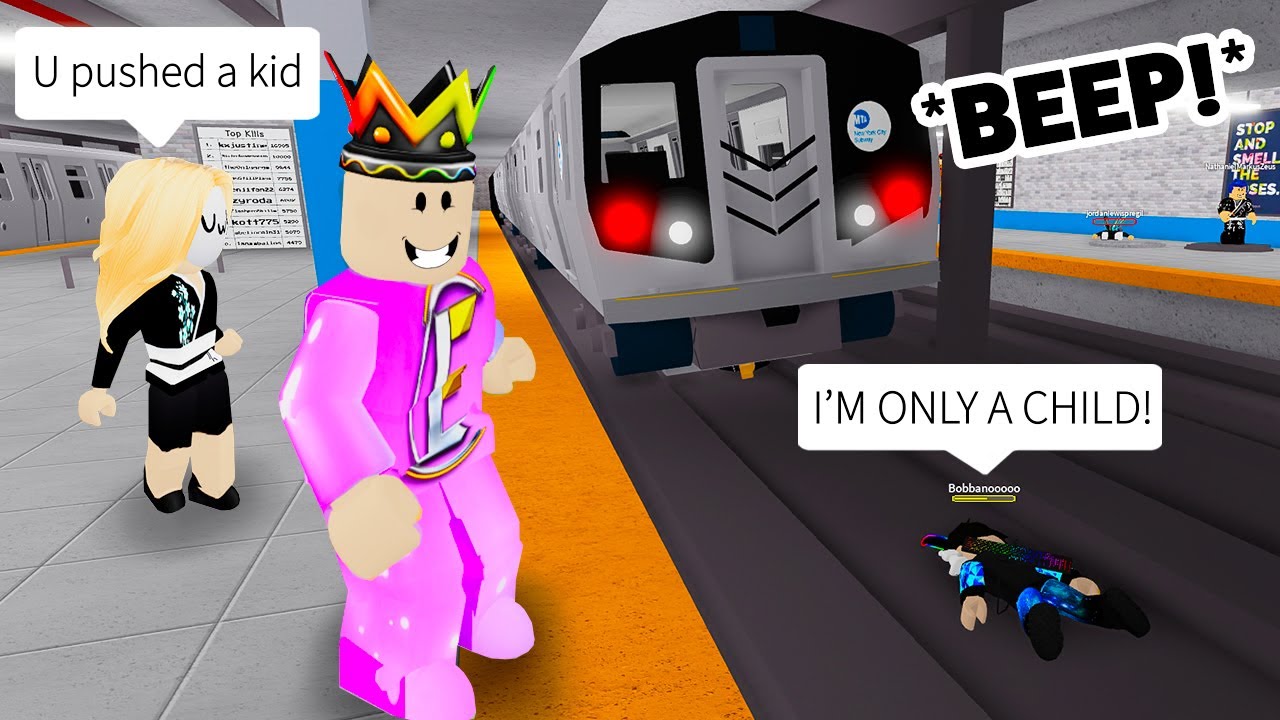 Pushing KIDS In Front of SUBWAY TRAINS in Roblox Ragdoll