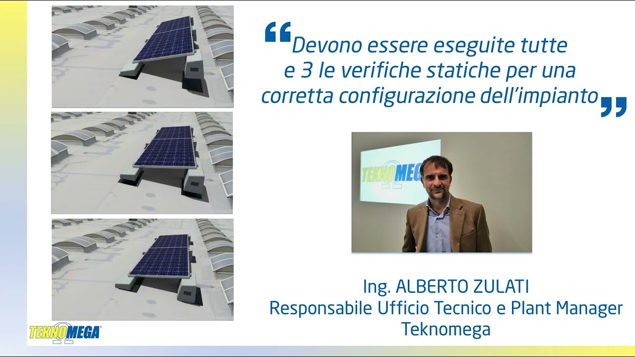 Configurare correttamente un impianto fotovoltaico zavorrato su tetto piano - Ing. Alberto Zulati