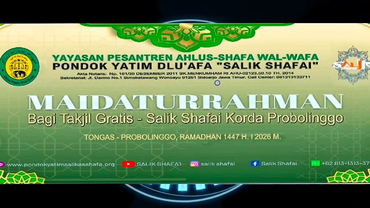 MAIDATURRAHMAN | pembagian takjil & buka puasa bersama salik shafa'i, salik probolinggo