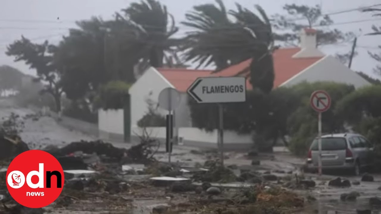Hurricane Lorenzo Wreaks Havoc on The Azores on its way to UK