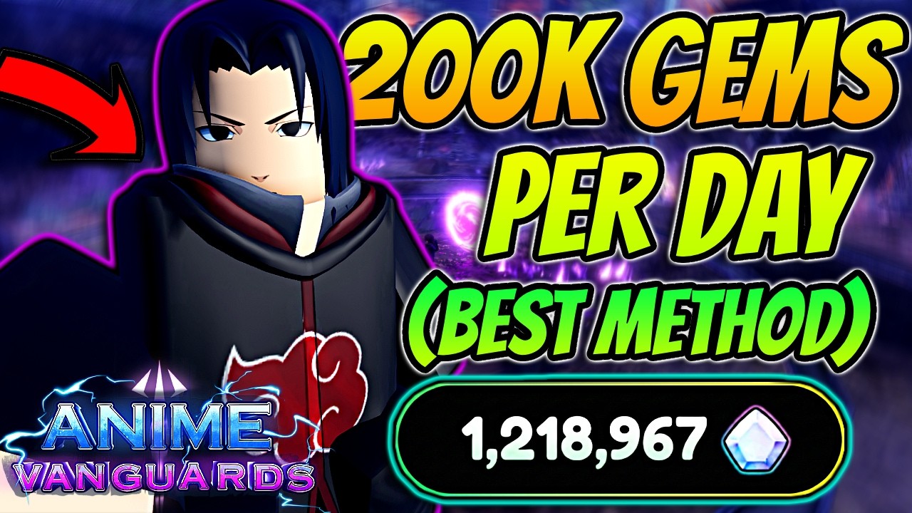 The *BEST* 200K Gems Per Day Method In Anime Vanguards Update 11!
