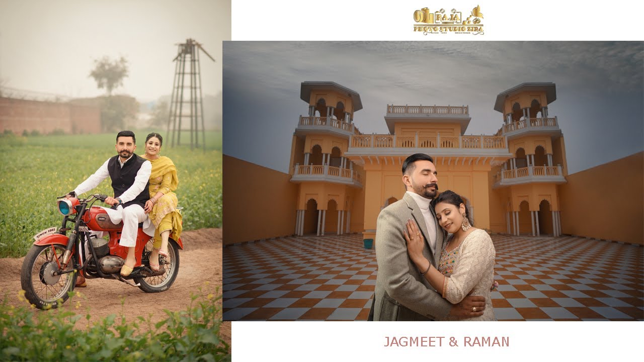 JAGMEET & RAMAN || 4K PRE WEDDING 2023-24 || RAJA PHOTO STUDIO ZIRA || 9814470566