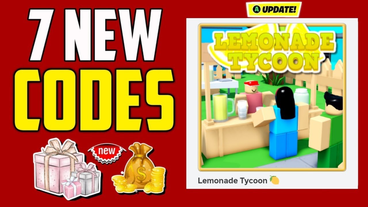 ROBLOX UPDATE LEMONADE TYCOON CODES 2025!! | BE QUICKLY | 😍