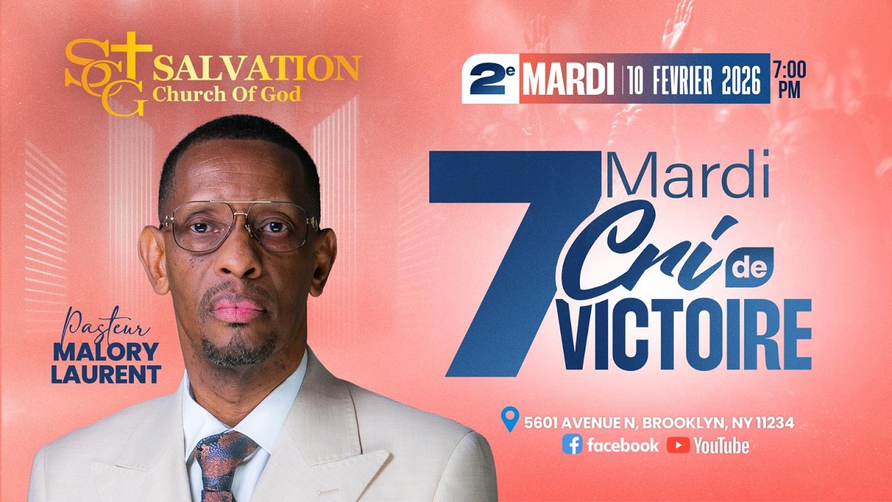 7 Mardi Cri de Victoire | 2/10/2026| Salvation Church of God | Pasteur Malory Laurent