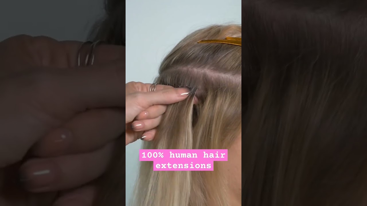 These are our Laserbeamer Nano extensions that last 4-6 months #hair #hairstyle #haircare