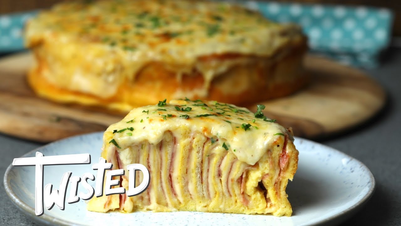 Giant Ham And Cheese French Toast Swirl Recipe