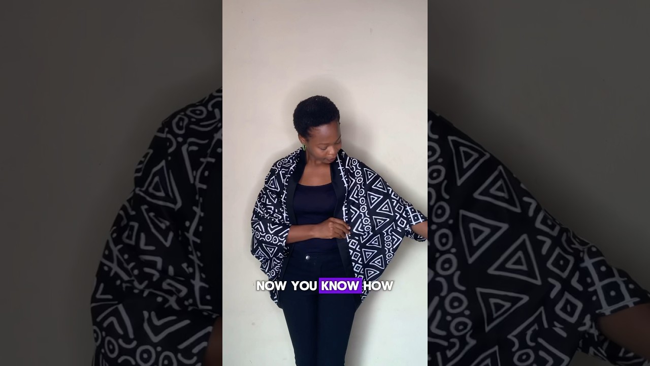How I made my cocoon jacket in 60 seconds.  #diy #fashion #youtubemadeforyou #youtubeshorts