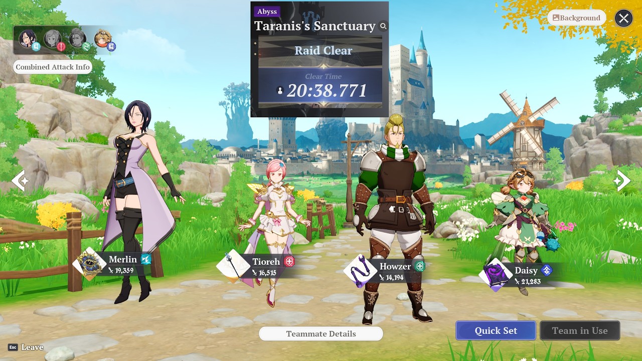 P6 Merlin VS Taranis Sanctuary ALL BOSS version 1.5 in 20 minute 38 second -The 7 Deadly sins Origin