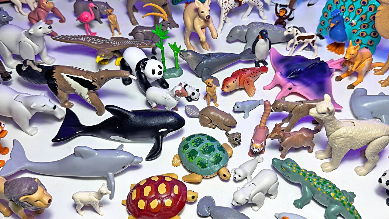 100 Playmobil Sea Animals Toys, Animals, Panda, Crocodile, Orca, Turtle, Polar Bear, Meerkat, Lion