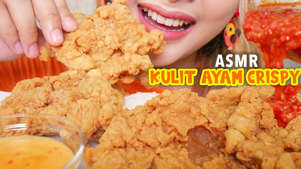 ASMR KULIT AYAM CRISPY PEDAS KEJU | ASMR Indonesia
